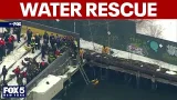 Water rescue in icy East River