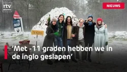 Een groep vrienden maken een iglo en zetten hem vervolgens te koop | RTV Drenthe